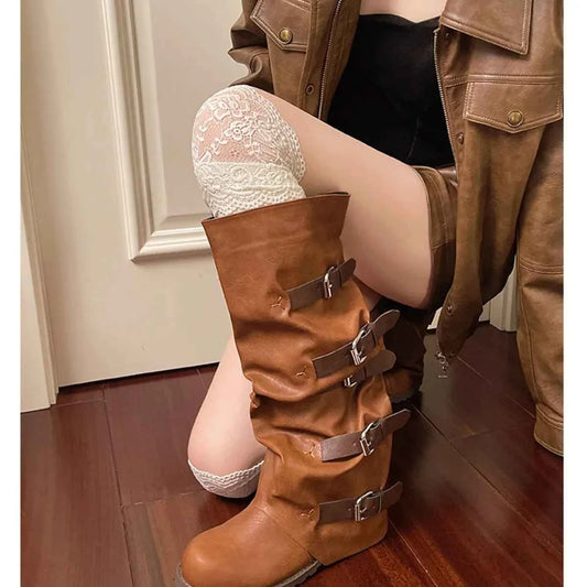 Urban Rider Multi-Buckle : Knee-High Boots