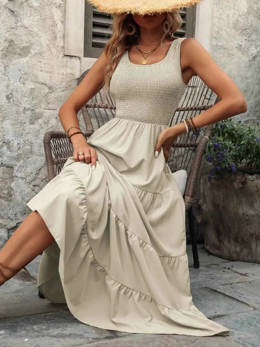 Ivy Lane Smocked Scoop : Neck Sleeveless Tank Dress