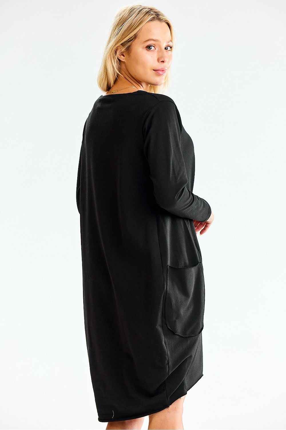 Long Sleeve Cut: Sweatshirt MIDI Dress