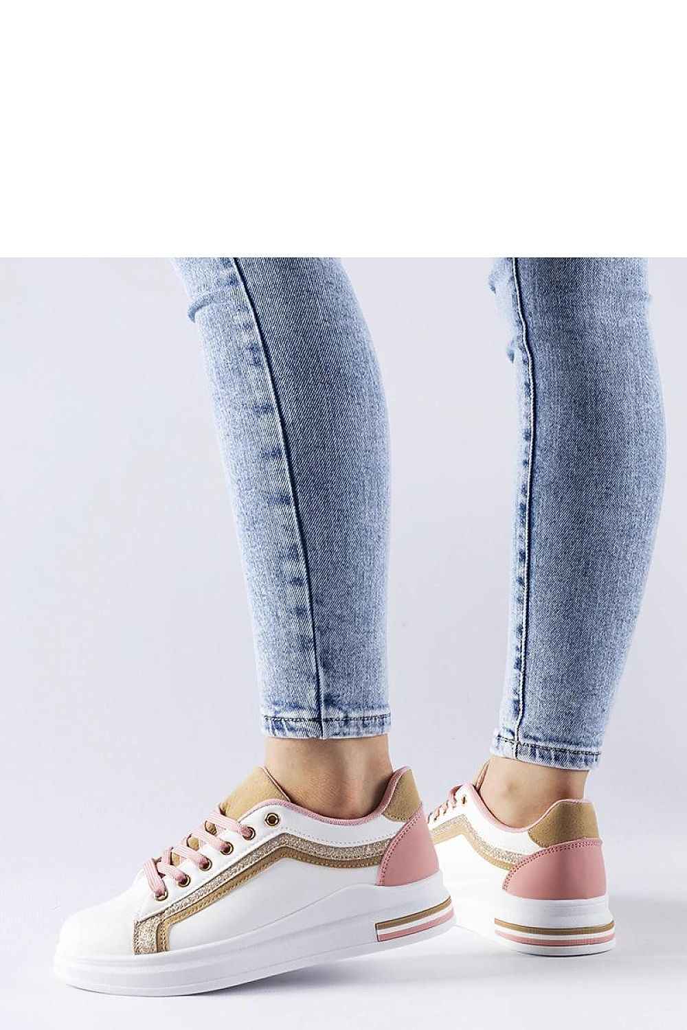 Stylish White and Pink Sneakers