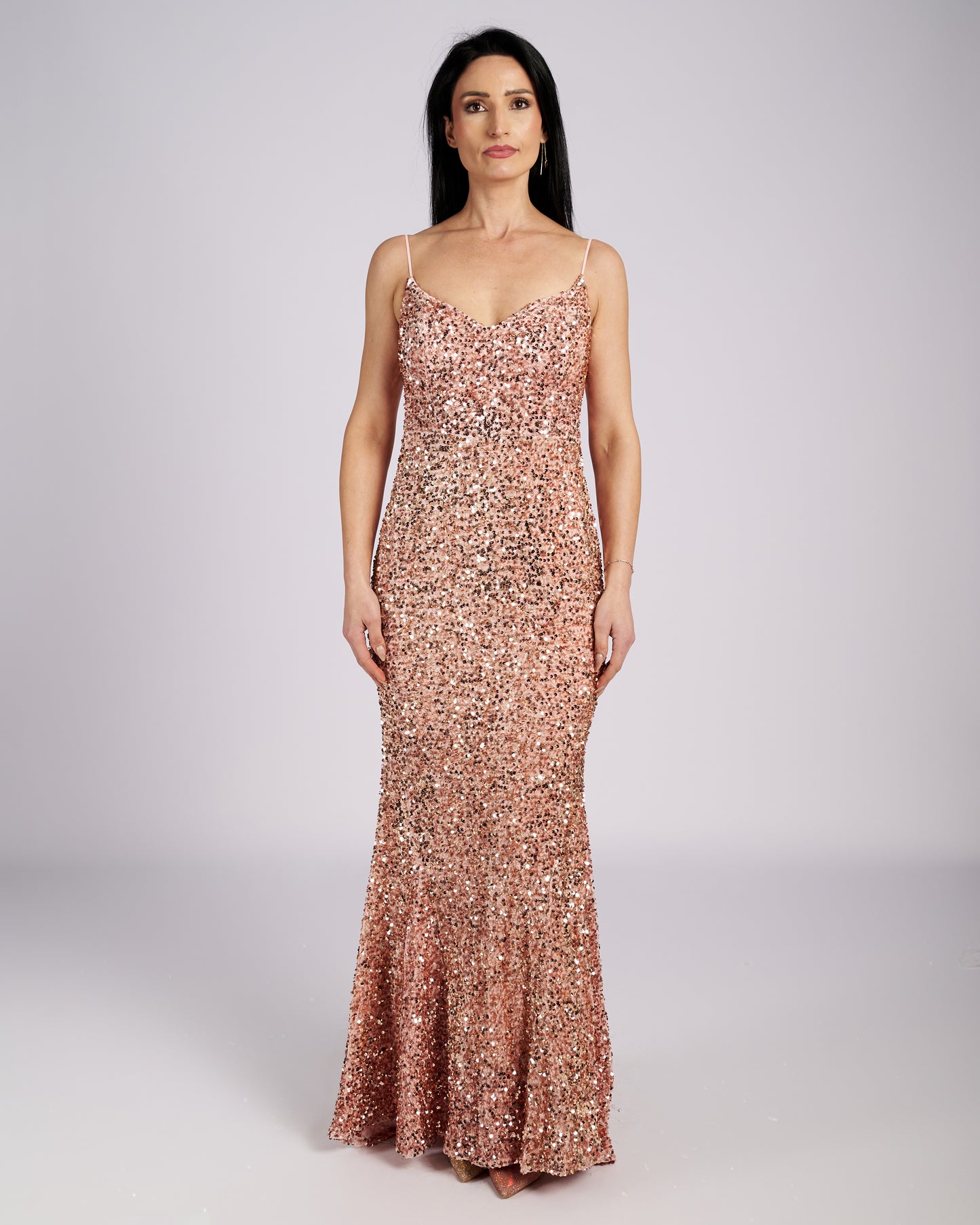 Pink Star Sequin Maxi Dress "evening dresses"