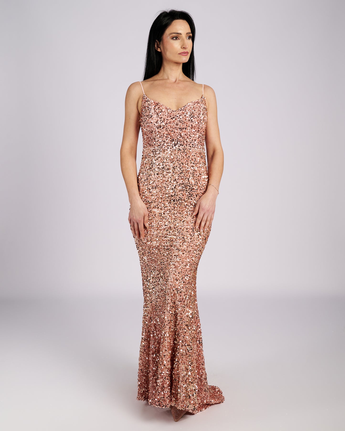 Pink Star Sequin Maxi Dress "evening dresses"