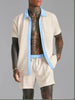 Plus-Size Men’s Collared Short Set: Comfort & Style - ꫀꪶꫀᧁꪖꪀᥴꫀ꠸ᠻꪗ..