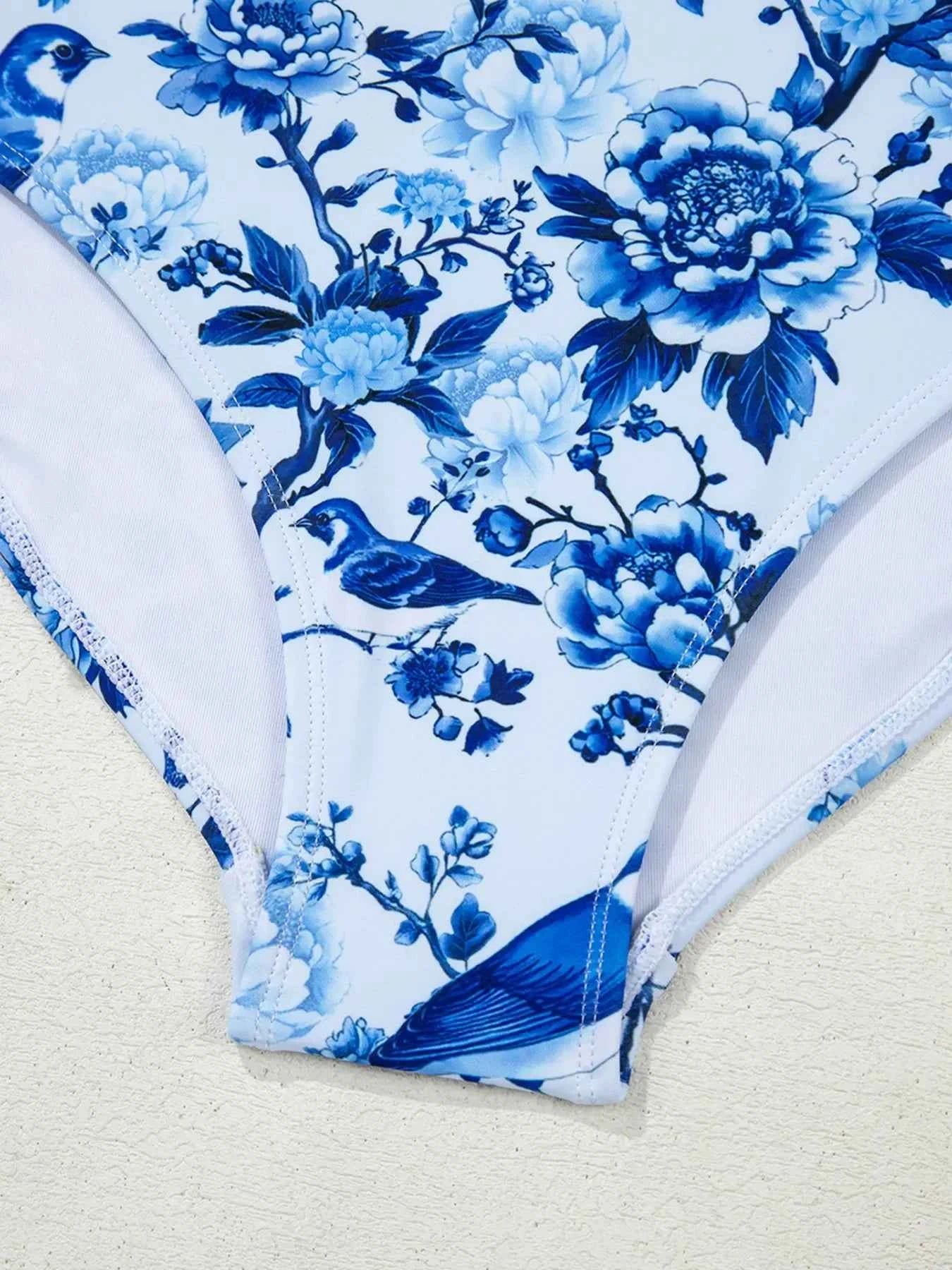 Cutout Ruffled Spaghetti : Strap One-Piece Swimwear