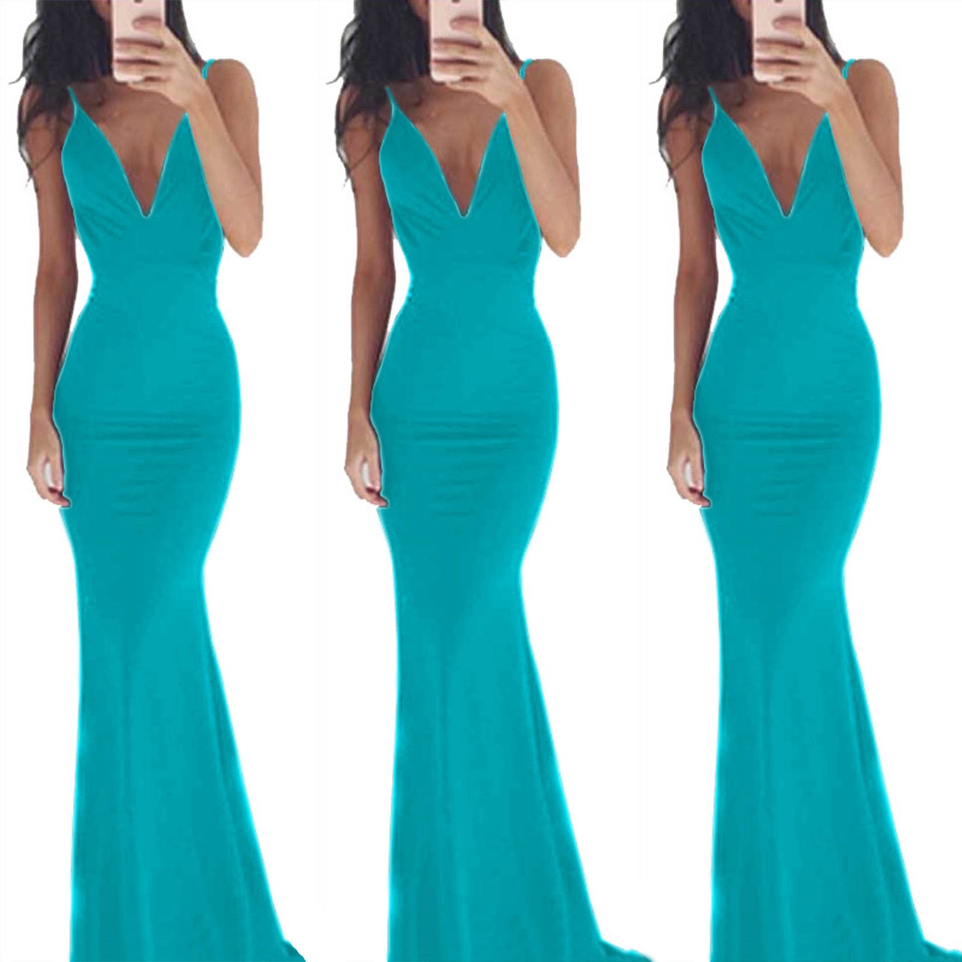 Women's Milk Silk Sling Sexy Backless Dress