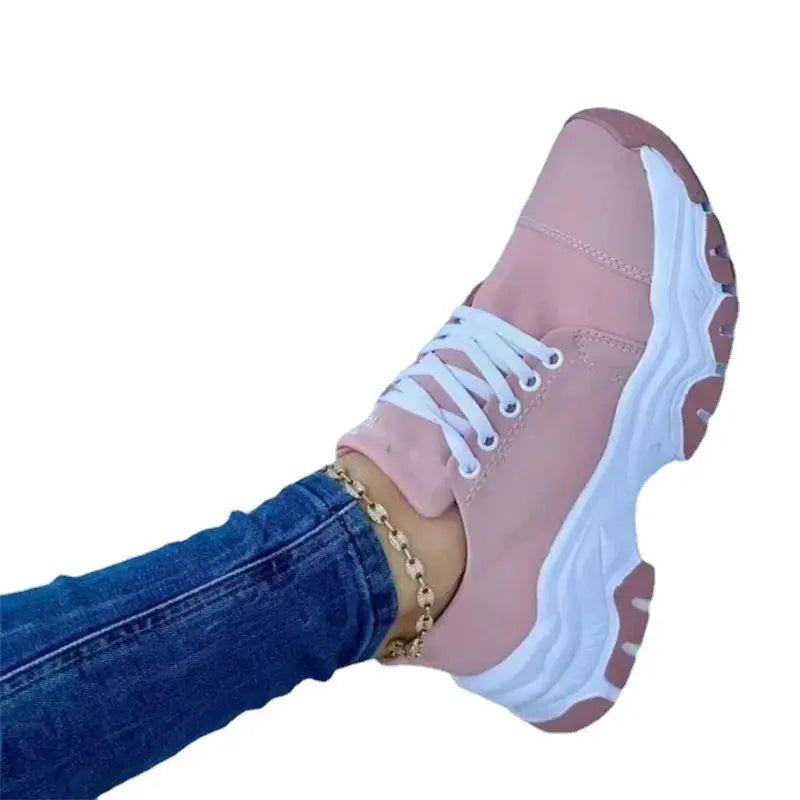 Women Sneakers Fashion Platform Lace Up Casual Sports Shoes Comfortable Running Ladies Vulcanized Shoes Female Footwear eprolo