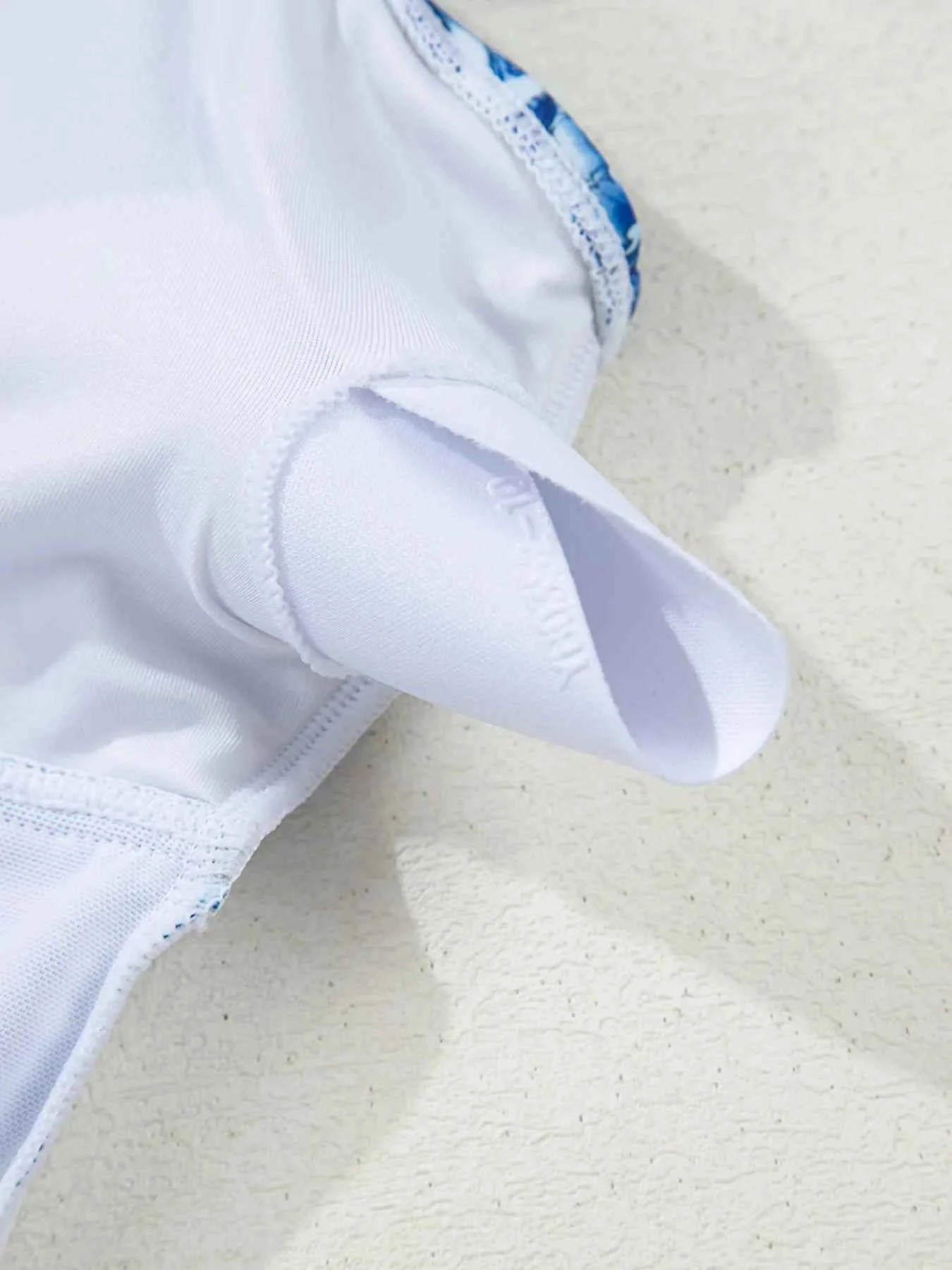 Cutout Ruffled Spaghetti : Strap One-Piece Swimwear