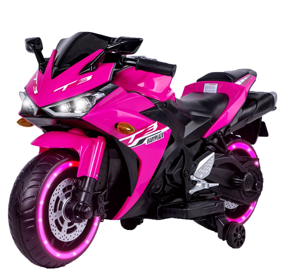 12V Motorcycles For Kids : With Training Wheels (Pink) - ꫀꪶꫀᧁꪖꪀᥴꫀ꠸ᠻꪗ~ 𝔈𝔪𝔟𝔯𝔞𝔠𝔢 𝔈𝔩𝔢𝔤𝔞𝔫𝔠𝔢