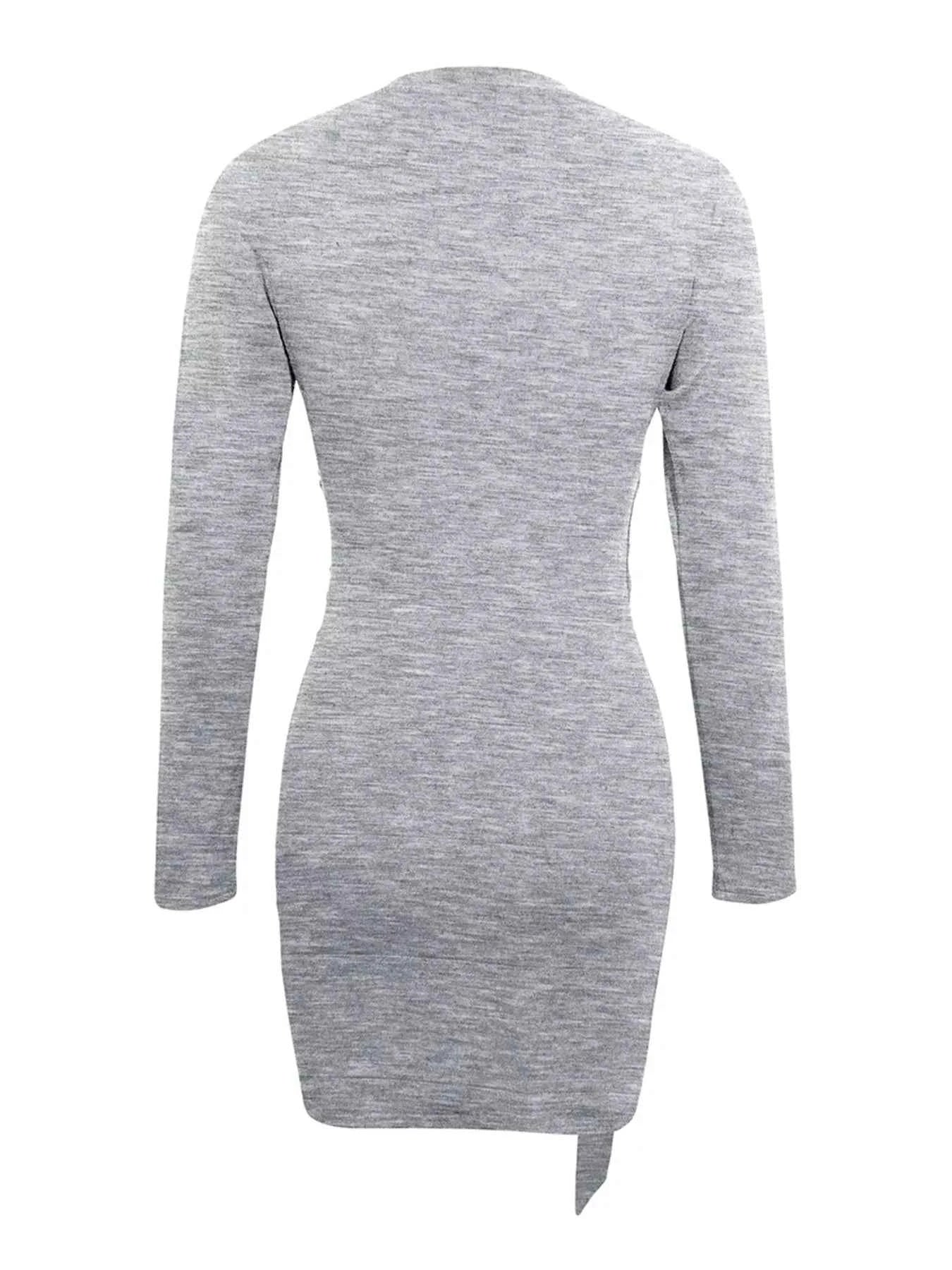 Round Neck Long Sleeve : Bodycon Dress