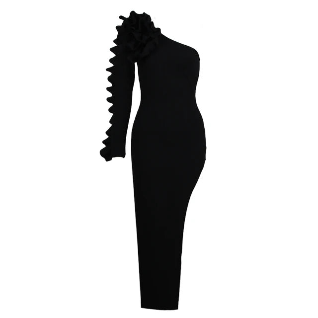 Women Stylish Sexy One Shoulder Dress
