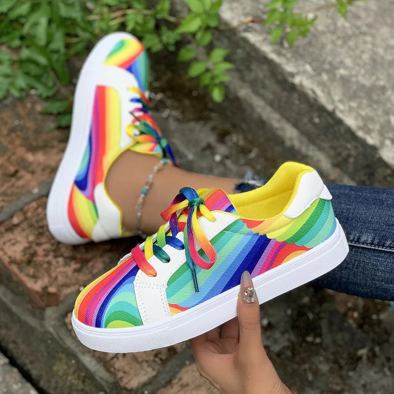 Women’s Rainbow Fashion Casual Shoes ꫀꪶꫀᧁꪖꪀᥴꫀ꠸ᠻꪗ~ 𝔈𝔪𝔟𝔯𝔞𝔠𝔢 𝔈𝔩𝔢𝔤𝔞𝔫𝔠𝔢