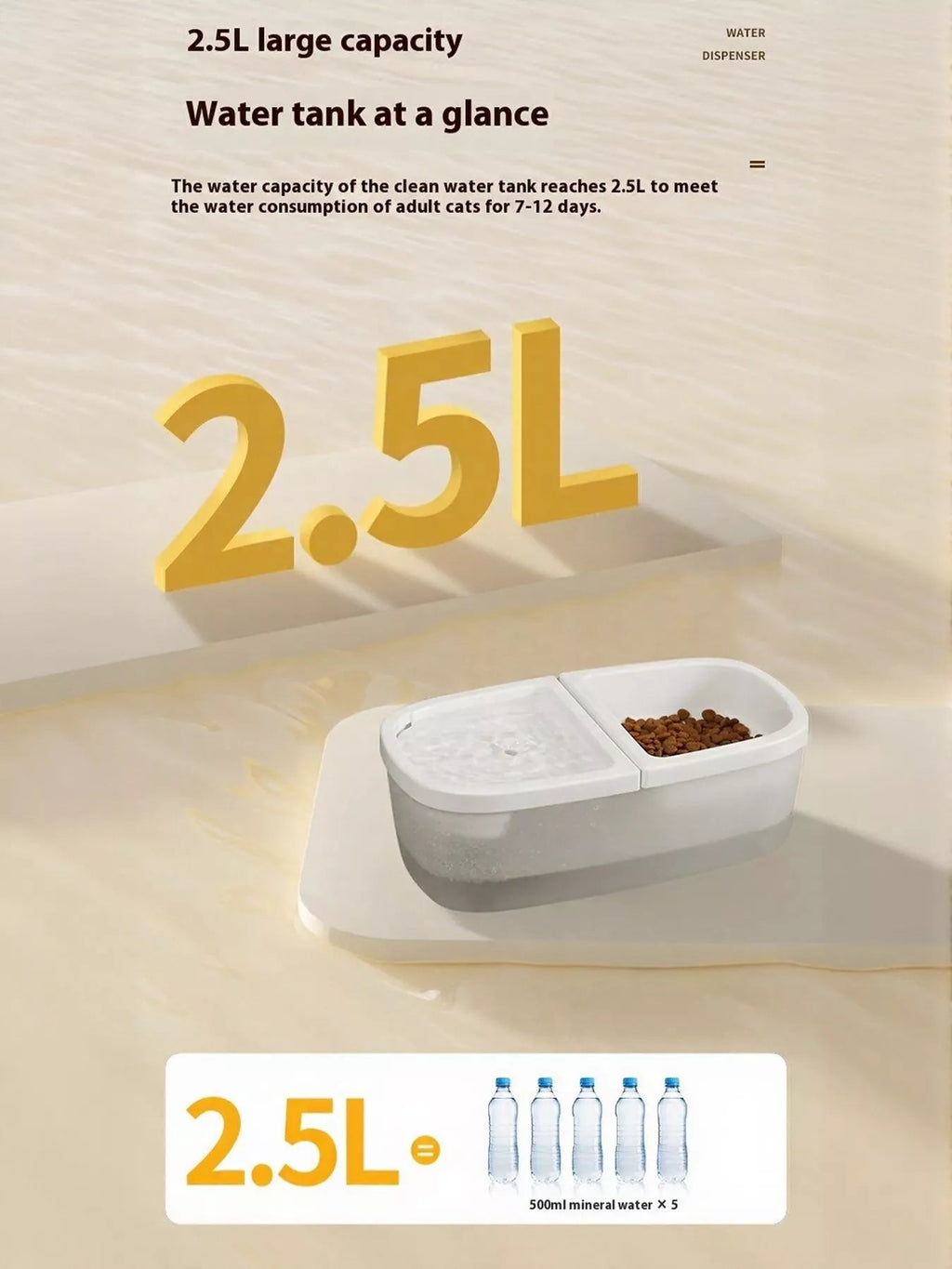 2 - in - 1 Automatic Water Dispenser & Food Bowl Pet Bowl - ꫀꪶꫀᧁꪖꪀᥴꫀ꠸ᠻꪗ~ 𝔈𝔪𝔟𝔯𝔞𝔠𝔢 𝔈𝔩𝔢𝔤𝔞𝔫𝔠𝔢