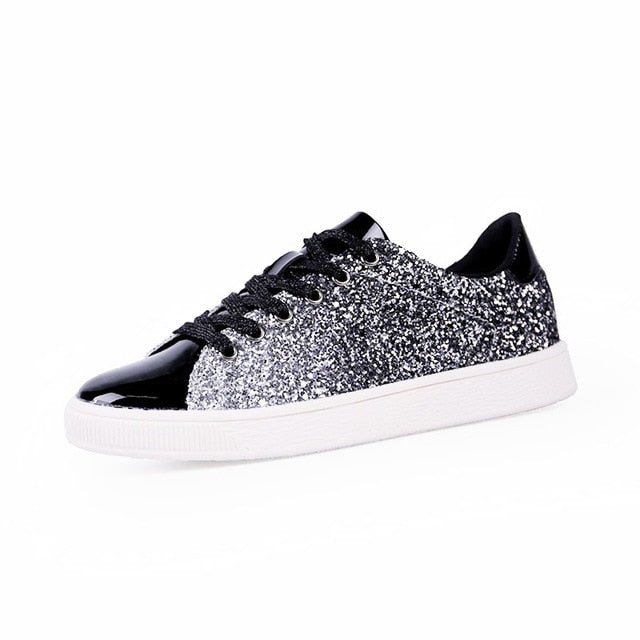 Women Casual Flat Lace-Up Bling Glitter Fashion Shoesa ꫀꪶꫀᧁꪖꪀᥴꫀ꠸ᠻꪗ~ 𝔈𝔪𝔟𝔯𝔞𝔠𝔢 𝔈𝔩𝔢𝔤𝔞𝔫𝔠𝔢
