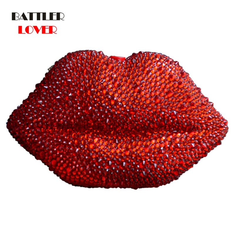 Luxury Red Lip Handmade Diamond Evening Handbag ꫀꪶꫀᧁꪖꪀᥴꫀ꠸ᠻꪗ~ 𝔈𝔪𝔟𝔯𝔞𝔠𝔢 𝔈𝔩𝔢𝔤𝔞𝔫𝔠𝔢