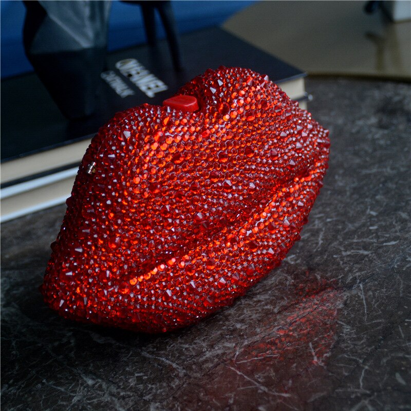 Luxury Red Lip Handmade Diamond Evening Handbag ꫀꪶꫀᧁꪖꪀᥴꫀ꠸ᠻꪗ~ 𝔈𝔪𝔟𝔯𝔞𝔠𝔢 𝔈𝔩𝔢𝔤𝔞𝔫𝔠𝔢