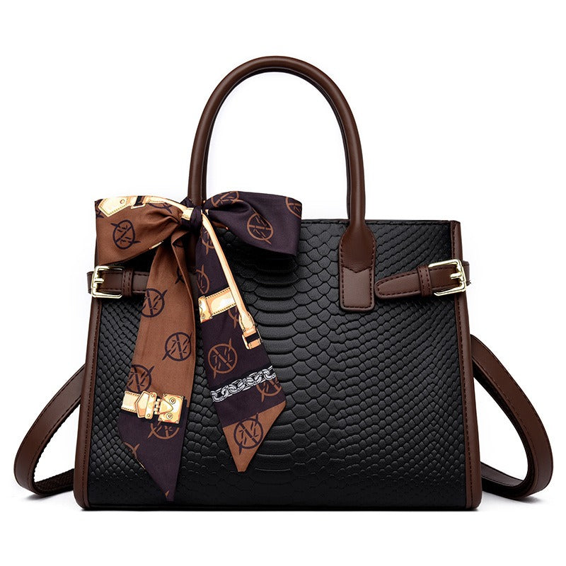 Women’s Genuine Leather Snakeskin Handbag