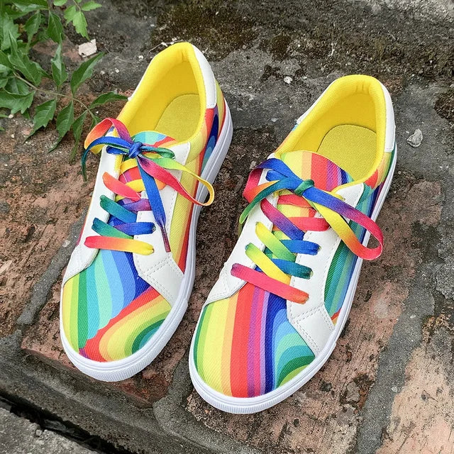 Women’s Rainbow Fashion Casual Shoes ꫀꪶꫀᧁꪖꪀᥴꫀ꠸ᠻꪗ~ 𝔈𝔪𝔟𝔯𝔞𝔠𝔢 𝔈𝔩𝔢𝔤𝔞𝔫𝔠𝔢