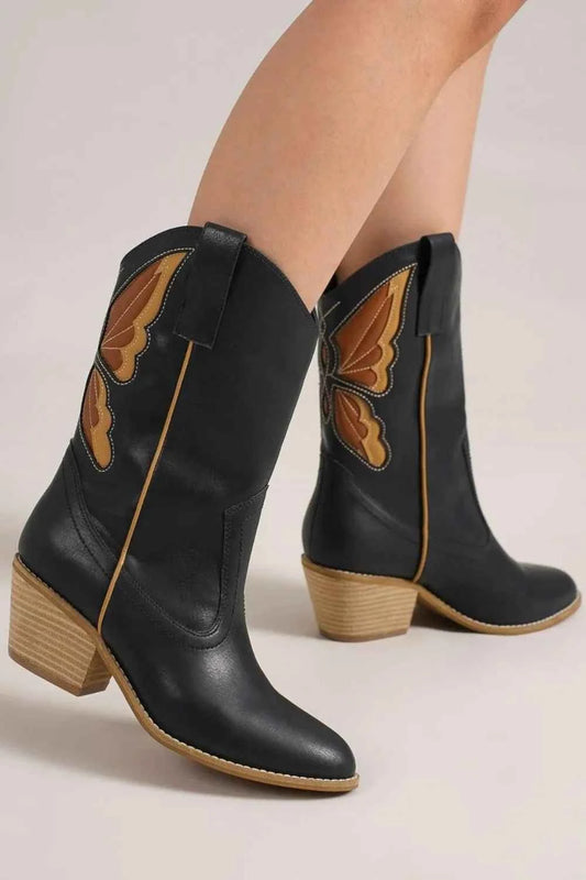 Beast Fashion Butterfly Cut : Detail Point Toe Boots