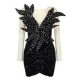 Woman Sequins Velvet Mini Dress ꫀꪶꫀᧁꪖꪀᥴꫀ꠸ᠻꪗ~ 𝔈𝔪𝔟𝔯𝔞𝔠𝔢 𝔈𝔩𝔢𝔤𝔞𝔫𝔠𝔢