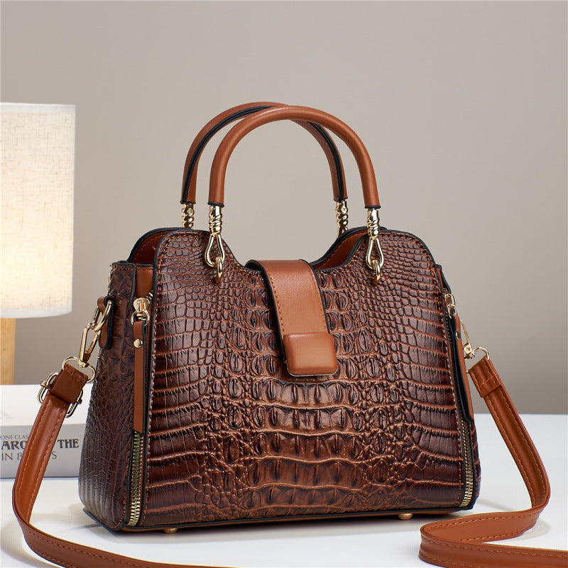 Crocodile Pattern Casual Shoulder Bag