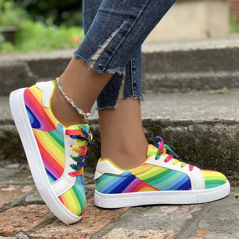 Women’s Rainbow Fashion Casual Shoes ꫀꪶꫀᧁꪖꪀᥴꫀ꠸ᠻꪗ~ 𝔈𝔪𝔟𝔯𝔞𝔠𝔢 𝔈𝔩𝔢𝔤𝔞𝔫𝔠𝔢