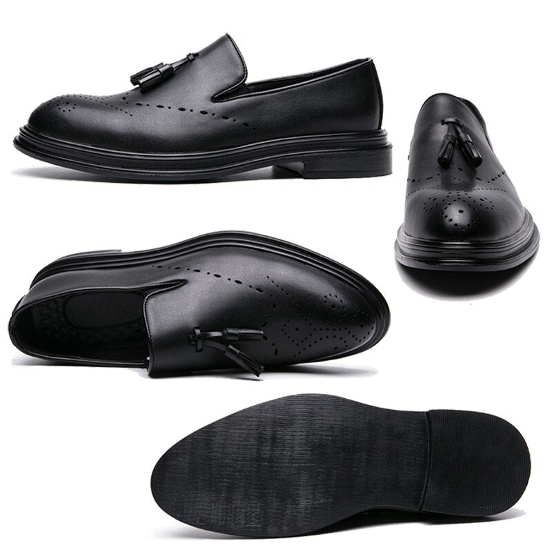 Men Genuine Leather Brogue Shoes