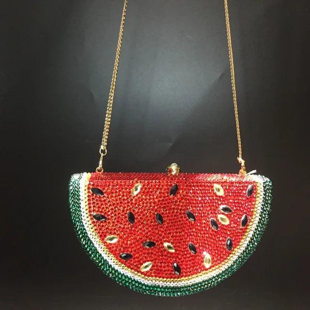Watermelon Crystal Diamond Evening Handbag ꫀꪶꫀᧁꪖꪀᥴꫀ꠸ᠻꪗ~ 𝔈𝔪𝔟𝔯𝔞𝔠𝔢 𝔈𝔩𝔢𝔤𝔞𝔫𝔠𝔢