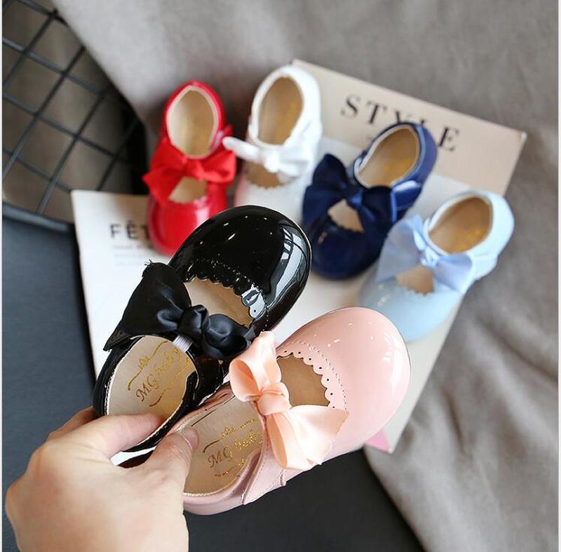 Toddler Girl Stylish Bow Shoes Newest Summer Kids Shoes Fashion Leathers Sweet Children Sandals For Girls Toddler Baby Breathable PU Out Bow Shoes eprolo