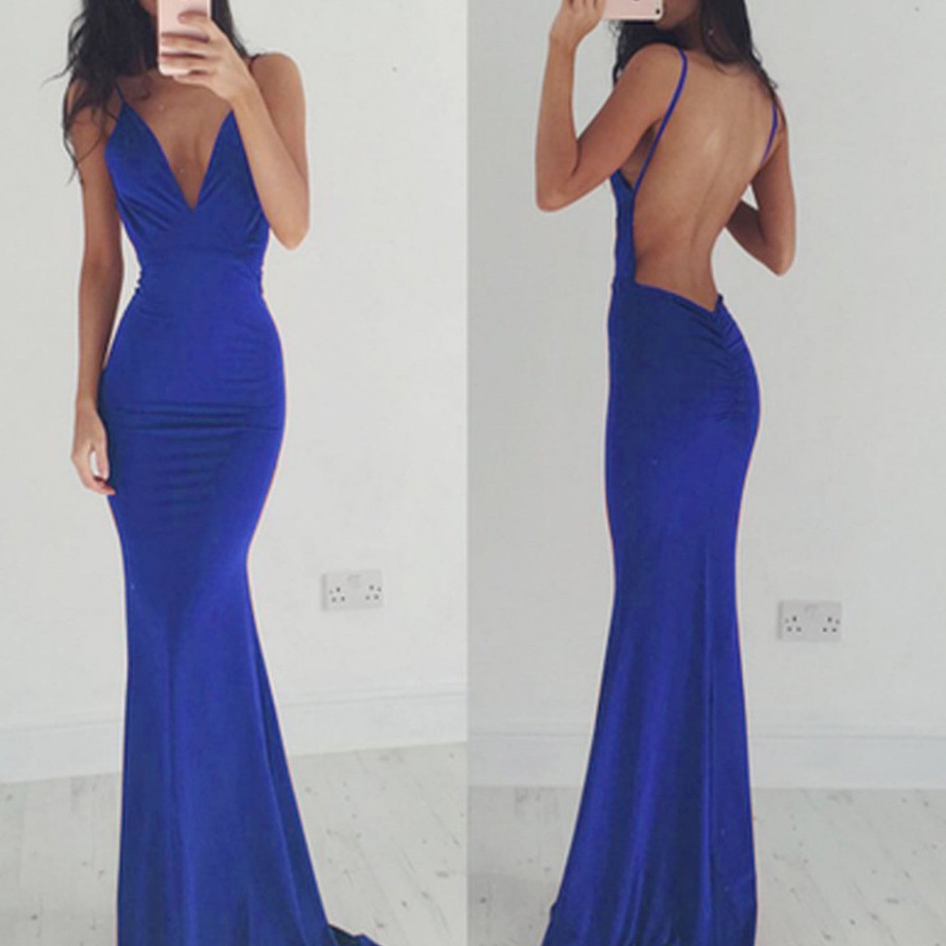 Women's Milk Silk Sling Sexy Backless Dress