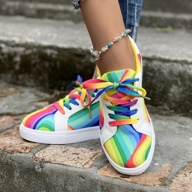 Women’s Rainbow Fashion Casual Shoes ꫀꪶꫀᧁꪖꪀᥴꫀ꠸ᠻꪗ~ 𝔈𝔪𝔟𝔯𝔞𝔠𝔢 𝔈𝔩𝔢𝔤𝔞𝔫𝔠𝔢