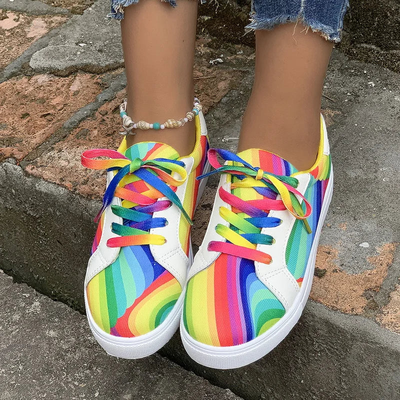 Women’s Rainbow Fashion Casual Shoes ꫀꪶꫀᧁꪖꪀᥴꫀ꠸ᠻꪗ~ 𝔈𝔪𝔟𝔯𝔞𝔠𝔢 𝔈𝔩𝔢𝔤𝔞𝔫𝔠𝔢