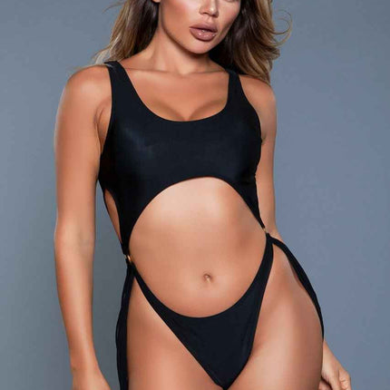 Cut-Out One Piece Swimsuit : With Side Rings