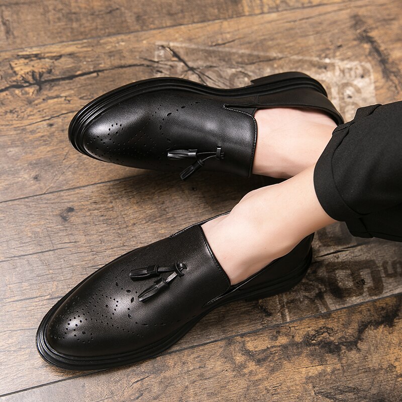 Men Genuine Leather Brogue Shoes