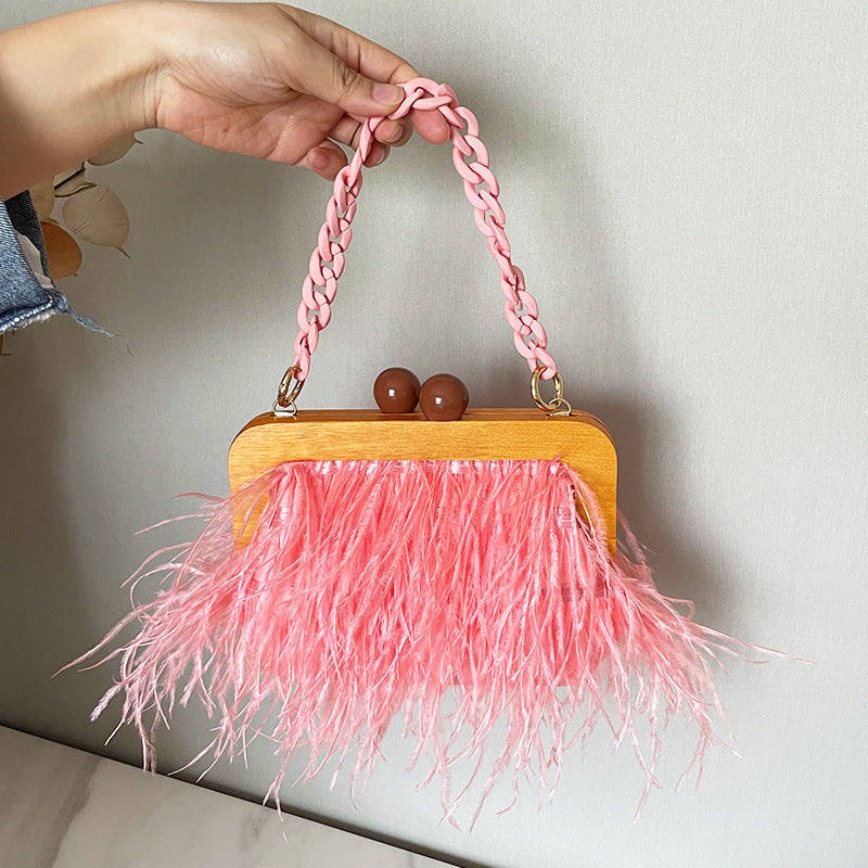 Acrylic Chain Banquet Handbag for Women