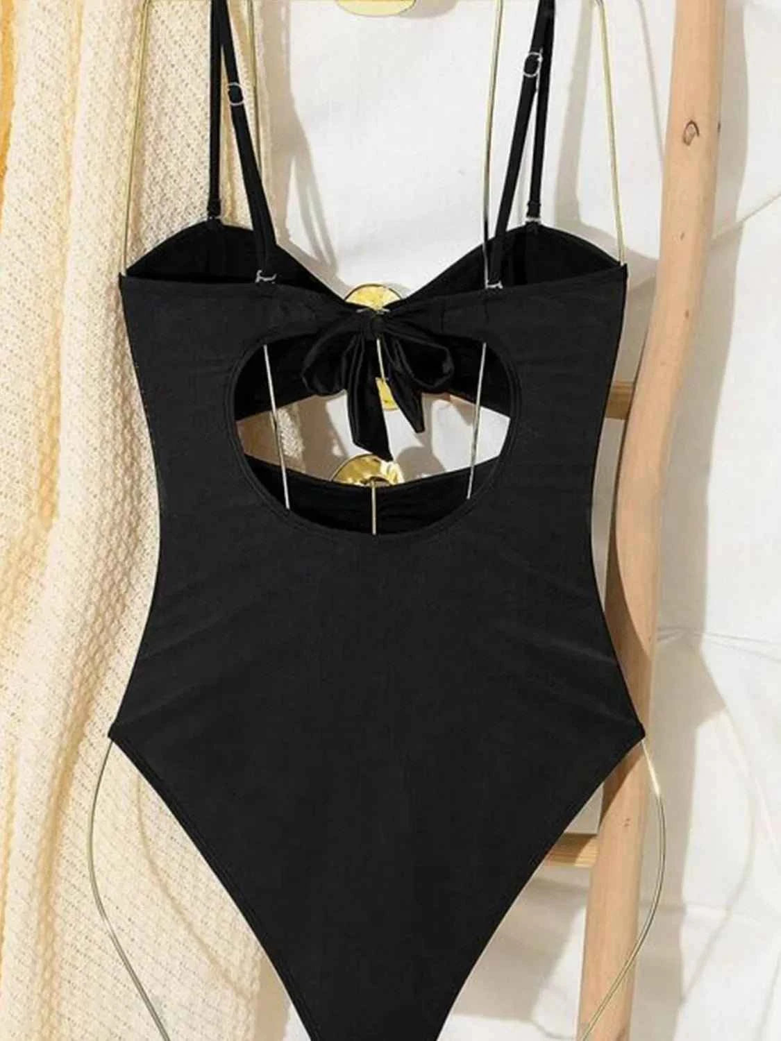 Cutout Sweetheart Neck : One-Piece Swimwear