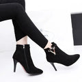 Thin High Heels Pointed Toe Leather Zipper Ankle Boots ꫀꪶꫀᧁꪖꪀᥴꫀ꠸ᠻꪗ~ 𝔈𝔪𝔟𝔯𝔞𝔠𝔢 𝔈𝔩𝔢𝔤𝔞𝔫𝔠𝔢
