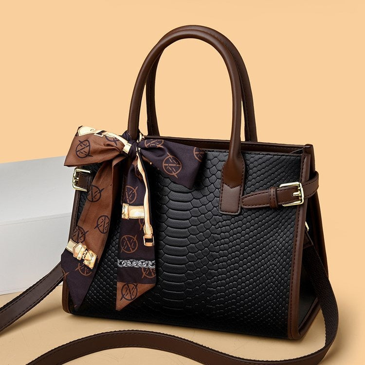 Women’s Genuine Leather Snakeskin Handbag