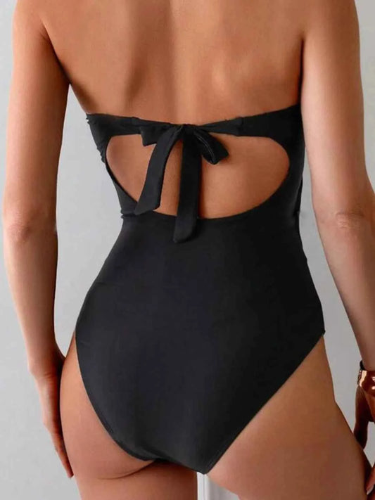 Cutout Sweetheart Neck : One-Piece Swimwear