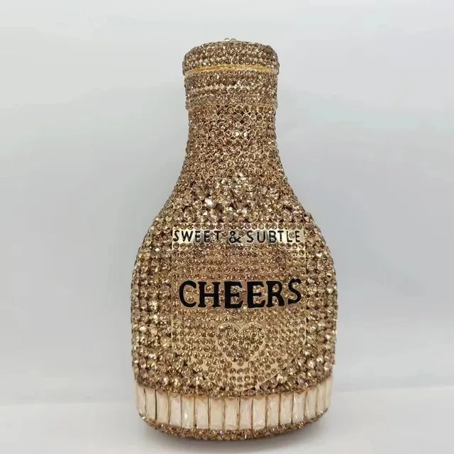 Women Diamond Bottle Crystal Clutch Bag ꫀꪶꫀᧁꪖꪀᥴꫀ꠸ᠻꪗ~ 𝔈𝔪𝔟𝔯𝔞𝔠𝔢 𝔈𝔩𝔢𝔤𝔞𝔫𝔠𝔢