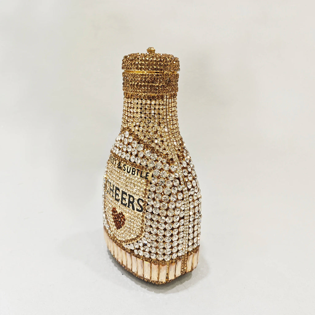 Women Diamond Bottle Crystal Clutch Bag ꫀꪶꫀᧁꪖꪀᥴꫀ꠸ᠻꪗ~ 𝔈𝔪𝔟𝔯𝔞𝔠𝔢 𝔈𝔩𝔢𝔤𝔞𝔫𝔠𝔢