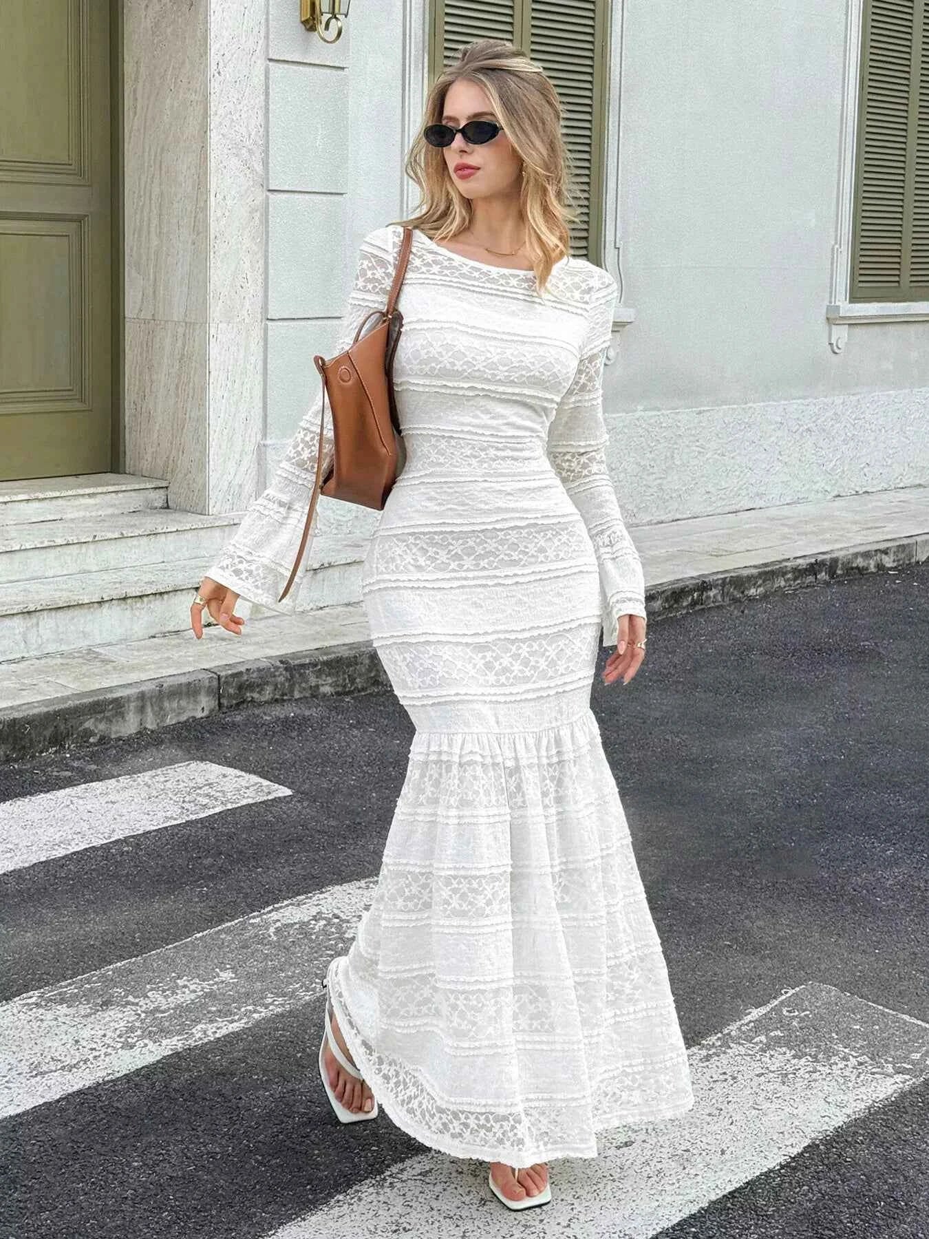 Stylish Lace Mermaid : Maxi Dress