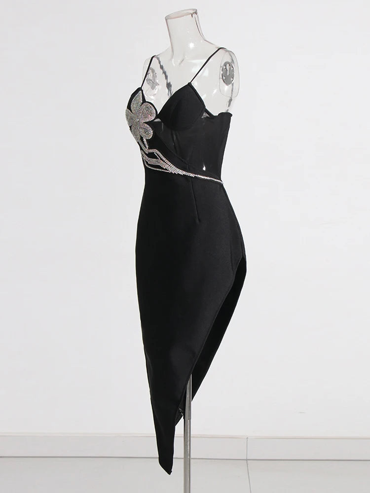 Womens Diamonds Slimming Sexy Dress