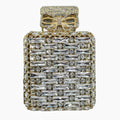 Perfume Leather Bottle With Diamonds Handbag