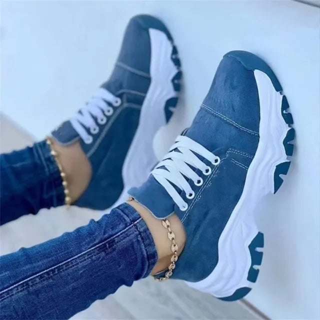 Women Sneakers Fashion Platform Lace Up Casual Sports Shoes Comfortable Running Ladies Vulcanized Shoes Female Footwear eprolo
