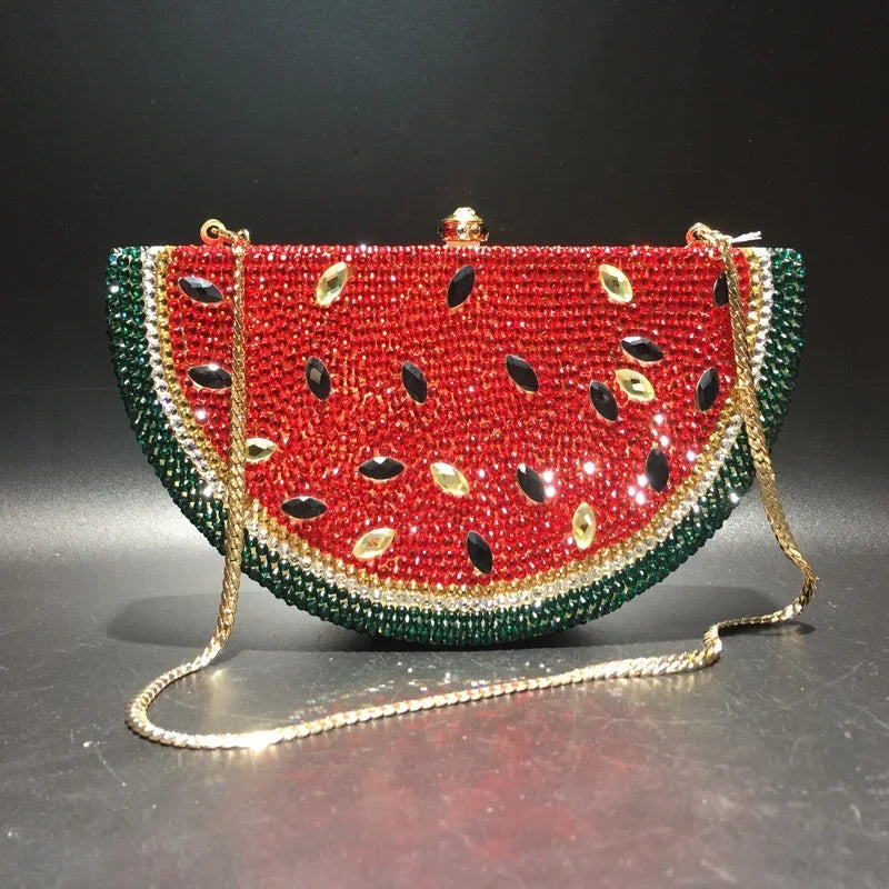 Watermelon Crystal Diamond Evening Handbag ꫀꪶꫀᧁꪖꪀᥴꫀ꠸ᠻꪗ~ 𝔈𝔪𝔟𝔯𝔞𝔠𝔢 𝔈𝔩𝔢𝔤𝔞𝔫𝔠𝔢