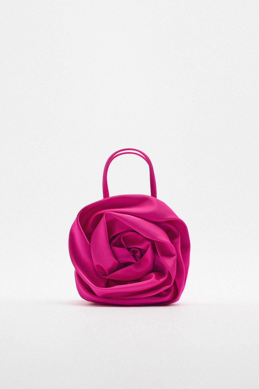 Silk Pleated Luxury Flower Handbag