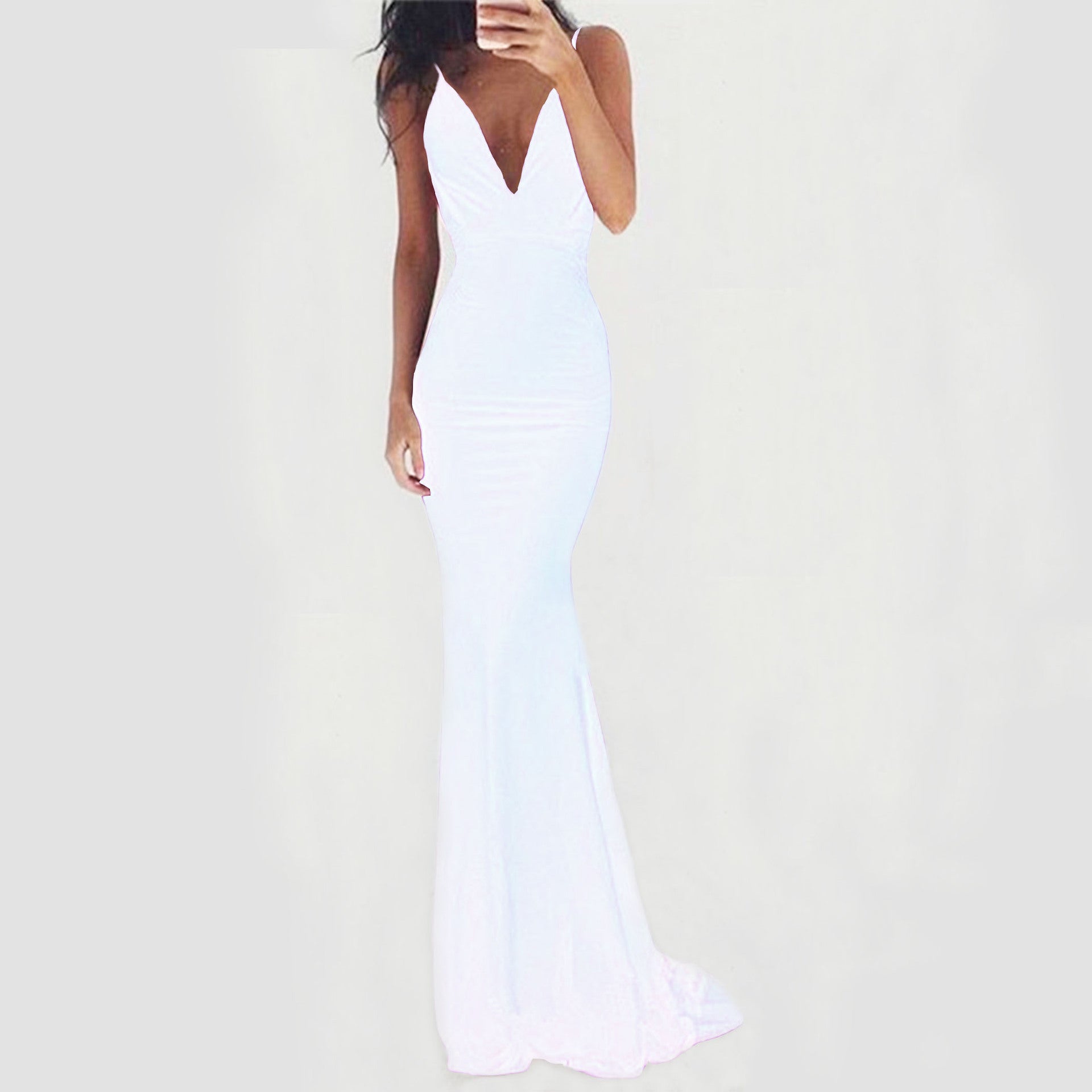 Women's Milk Silk Sling Sexy Backless Dress