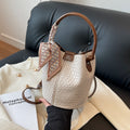 Womens Stylish Woven Bucket Bag