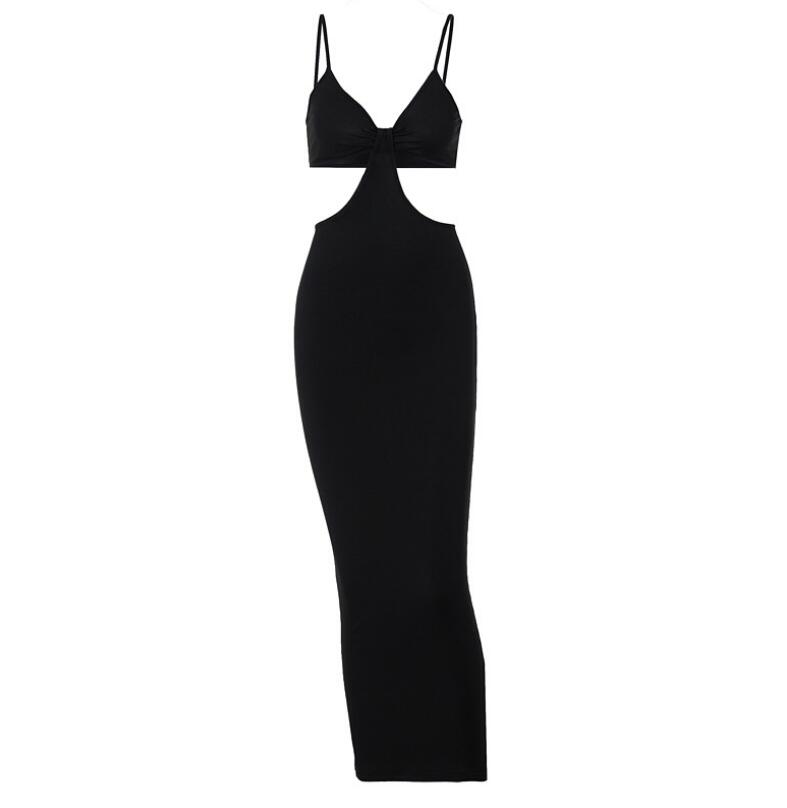 Women's Sexy Backless Straps Long Dress