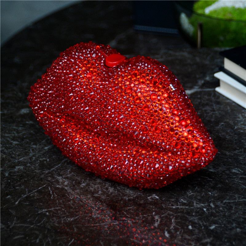 Luxury Red Lip Handmade Diamond Evening Handbag ꫀꪶꫀᧁꪖꪀᥴꫀ꠸ᠻꪗ~ 𝔈𝔪𝔟𝔯𝔞𝔠𝔢 𝔈𝔩𝔢𝔤𝔞𝔫𝔠𝔢